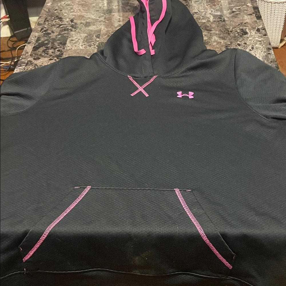 Under Armour Black Hoodie with Pink Details